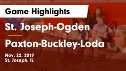 St. Joseph-Ogden  vs Paxton-Buckley-Loda  Game Highlights - Nov. 22, 2019