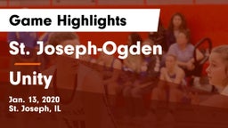 St. Joseph-Ogden  vs Unity  Game Highlights - Jan. 13, 2020