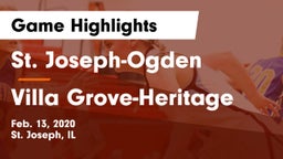 St. Joseph-Ogden  vs Villa Grove-Heritage Game Highlights - Feb. 13, 2020