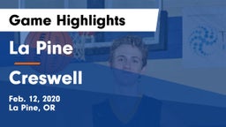 La Pine  vs Creswell  Game Highlights - Feb. 12, 2020