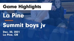 La Pine  vs Summit  boys jv Game Highlights - Dec. 30, 2021