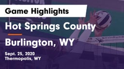 Hot Springs County  vs Burlington, WY Game Highlights - Sept. 25, 2020