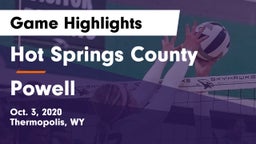 Hot Springs County  vs Powell  Game Highlights - Oct. 3, 2020