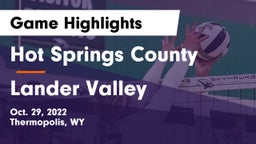Hot Springs County  vs Lander Valley  Game Highlights - Oct. 29, 2022