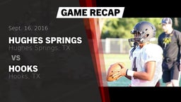 Recap: Hughes Springs  vs. Hooks  2016