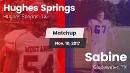 Matchup: Hughes Springs vs. Sabine  2017