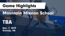 Mountain Mission School vs TBA Game Highlights - Dec. 7, 2019