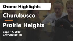 Churubusco  vs Prairie Heights  Game Highlights - Sept. 17, 2019