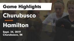 Churubusco  vs Hamilton  Game Highlights - Sept. 24, 2019