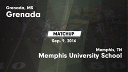 Matchup: Grenada vs. Memphis University School 2016