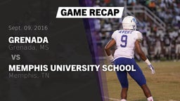 Recap: Grenada  vs. Memphis University School 2016