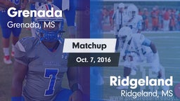 Matchup: Grenada vs. Ridgeland  2016