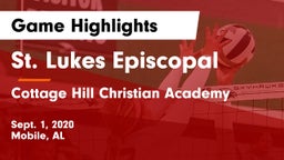 St. Lukes Episcopal  vs Cottage Hill Christian Academy Game Highlights - Sept. 1, 2020