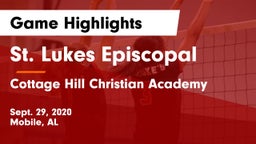 St. Lukes Episcopal  vs Cottage Hill Christian Academy Game Highlights - Sept. 29, 2020