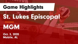 St. Lukes Episcopal  vs MGM Game Highlights - Oct. 3, 2020