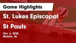 St. Lukes Episcopal  vs St Pauls Game Highlights - Oct. 6, 2020