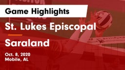 St. Lukes Episcopal  vs Saraland  Game Highlights - Oct. 8, 2020