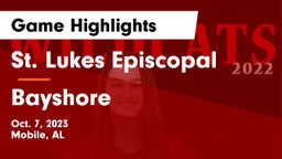 St. Lukes Episcopal  vs Bayshore  Game Highlights - Oct. 7, 2023