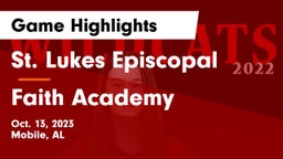 St. Lukes Episcopal  vs Faith Academy Game Highlights - Oct. 13, 2023