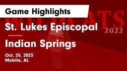St. Lukes Episcopal  vs Indian Springs Game Highlights - Oct. 25, 2023