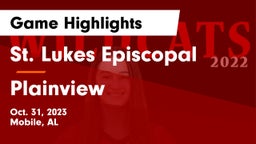 St. Lukes Episcopal  vs Plainview Game Highlights - Oct. 31, 2023