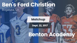 Matchup: Ben's Ford Christian vs. Benton Academy  2017