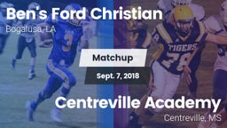 Matchup: Ben's Ford Christian vs. Centreville Academy  2018