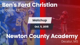Matchup: Ben's Ford Christian vs. Newton County Academy  2018