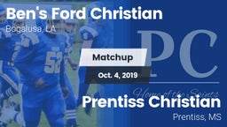 Matchup: Ben's Ford Christian vs. Prentiss Christian  2019