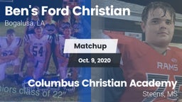 Matchup: Ben's Ford Christian vs. Columbus Christian Academy 2020