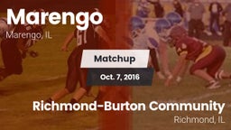 Matchup: Marengo vs. Richmond-Burton Community  2016