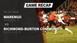 Recap: Marengo  vs. Richmond-Burton Community  2016