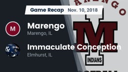 Recap: Marengo  vs. Immaculate Conception  2018