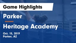 Parker  vs Heritage Academy Game Highlights - Oct. 15, 2019