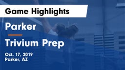 Parker  vs Trivium Prep Game Highlights - Oct. 17, 2019