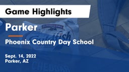 Parker  vs Phoenix Country Day School Game Highlights - Sept. 14, 2022
