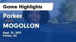 Parker  vs MOGOLLON  Game Highlights - Sept. 23, 2022