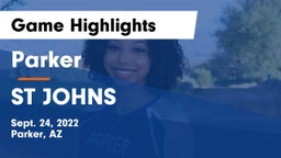 Parker  vs ST JOHNS  Game Highlights - Sept. 24, 2022