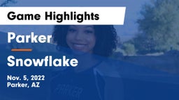 Parker  vs Snowflake  Game Highlights - Nov. 5, 2022