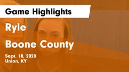 Ryle  vs Boone County  Game Highlights - Sept. 18, 2020