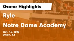 Ryle  vs Notre Dame Academy Game Highlights - Oct. 13, 2020