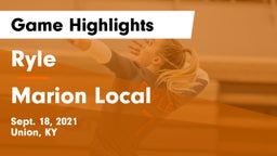 Ryle  vs Marion Local  Game Highlights - Sept. 18, 2021