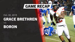 Recap: Grace Brethren  vs. Boron 2015