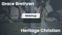 Matchup: Grace Brethren High vs. Heritage Christian   2016