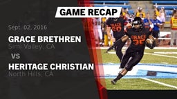 Recap: Grace Brethren  vs. Heritage Christian   2016