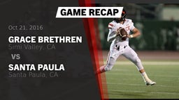 Recap: Grace Brethren  vs. Santa Paula  2016