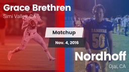 Matchup: Grace Brethren High vs. Nordhoff  2016