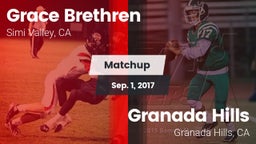 Matchup: Grace Brethren High vs. Granada Hills  2017