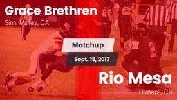 Matchup: Grace Brethren High vs. Rio Mesa  2017