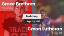 Matchup: Grace Brethren High vs. Crean Lutheran  2017